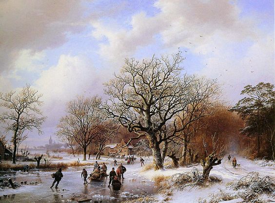 Winterlandschap Barend Cornelis Koekkoek