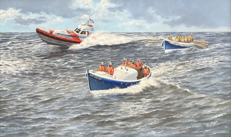 Drie Noordwijkse reddingboten