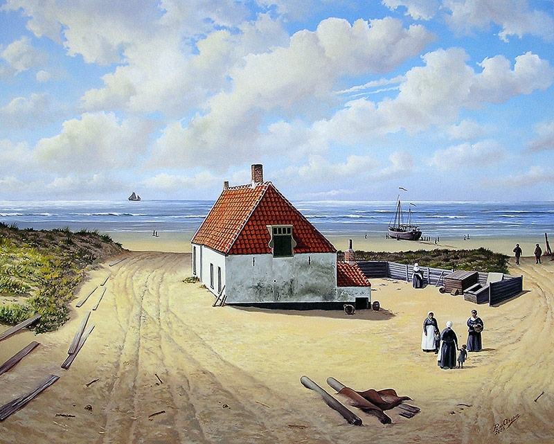 Noordwijks vissershuisje rond 1895