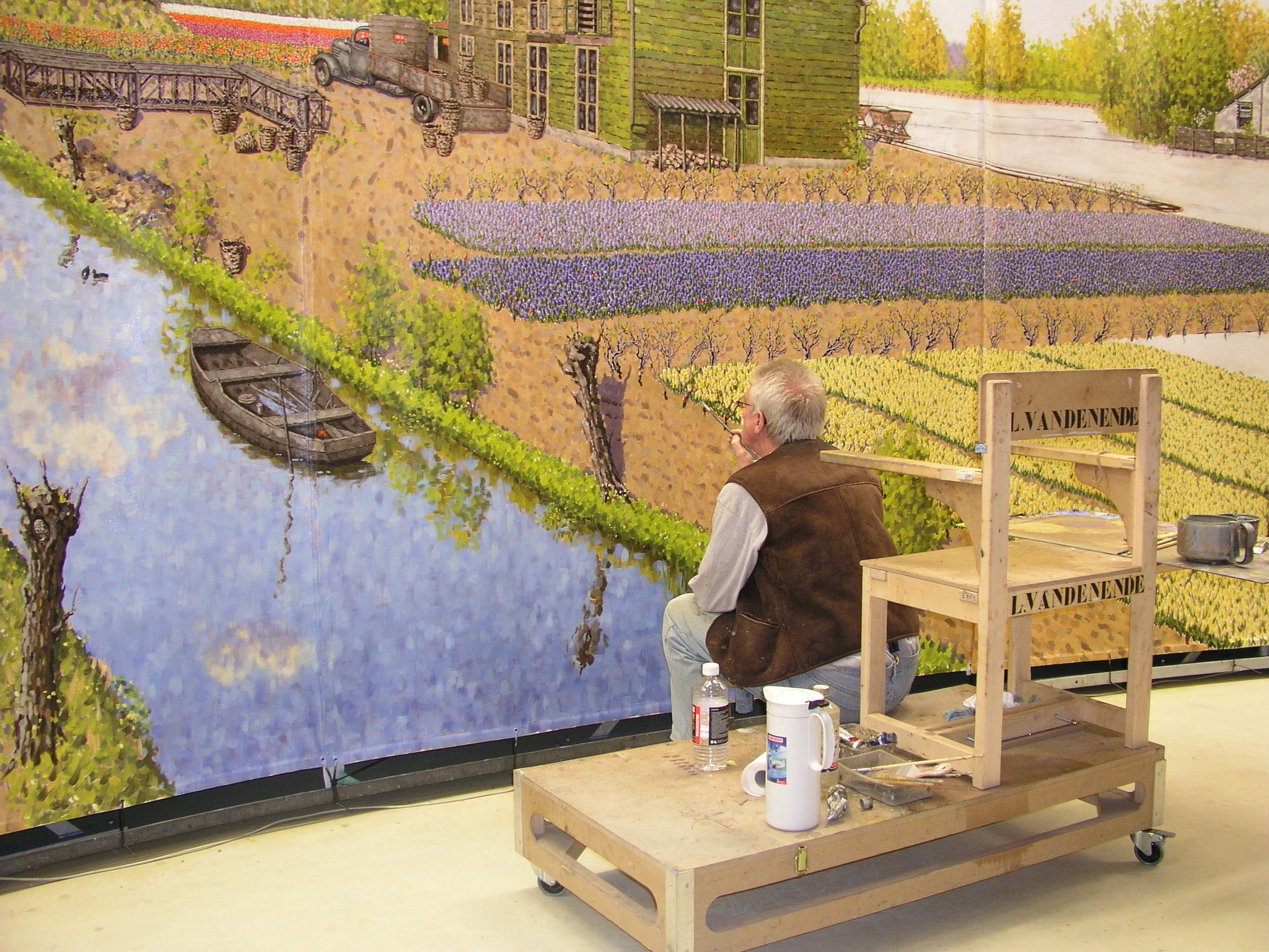 Leo van den Ende schilders Panorama Tulipland